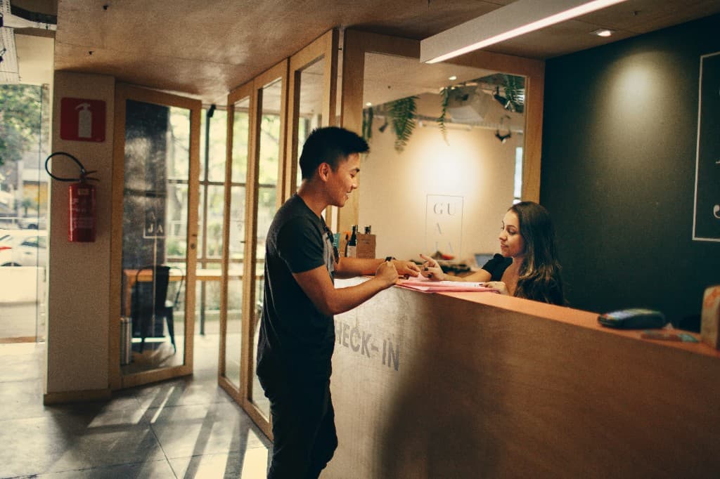 Business reception and front desk